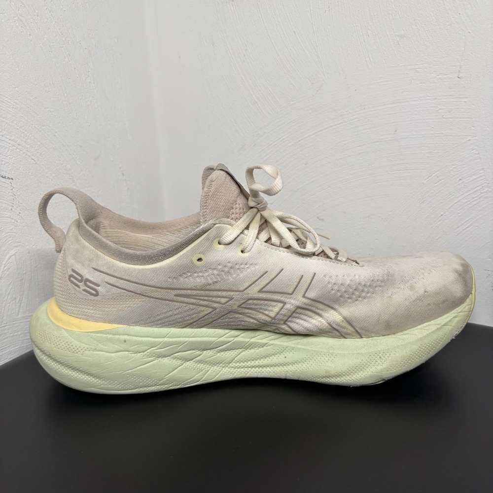 Asics Gel-Nimbus 25 Running Shoes Cream/Fawn Size 12 Athletic Sneakers Lace Up - Picture 12 of 12